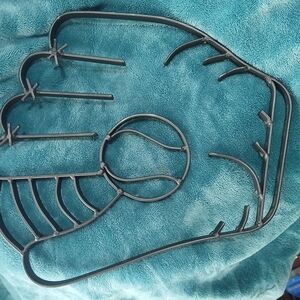 Black Metal Baseball Glove Wall Decor